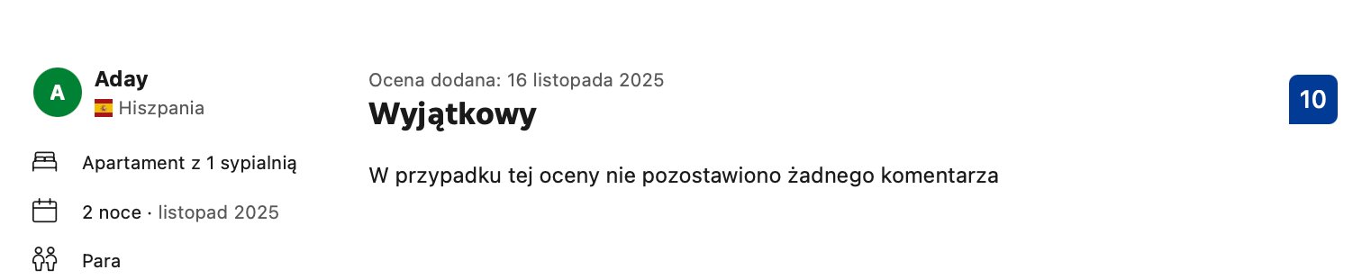 Opinia gościa Aday z Hiszpanii