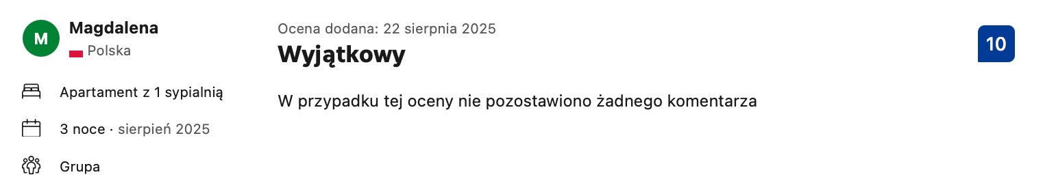 Opinia gościa Magdalena z Polski